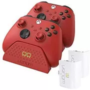 VENOM VS2879 Xbox Series S/X & One Red Twin dokkolóállomás   2 akkumulátor