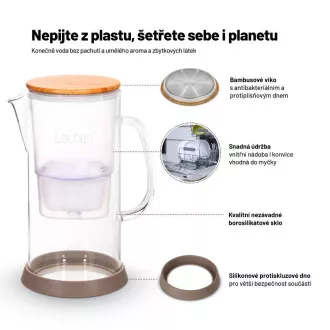 Lauben üveg vízszűrő kancsó 32GW - szűrőkancsó