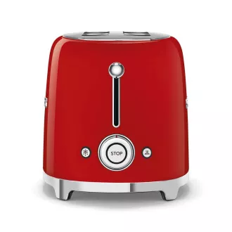 Smeg TSF01RDEU kenyérpirító/pirítós sütő, 2 kenyérpirító, 6 pirítási szint, morzsamorzsás fiók, 1950-es évekbeli stílus, piros színű Smeg TSF01RDEU kenyérpirító/pirítós sütő, 2 kenyérpirító, 6 pirítási szint, morzsamorzsás fiók, 1950-es évekbeli stílus, piros színű