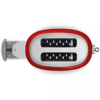 Smeg TSF01RDEU kenyérpirító/pirítós sütő, 2 kenyérpirító, 6 pirítási szint, morzsamorzsás fiók, 1950-es évekbeli stílus, piros színű Smeg TSF01RDEU kenyérpirító/pirítós sütő, 2 kenyérpirító, 6 pirítási szint, morzsamorzsás fiók, 1950-es évekbeli stílus, piros színű