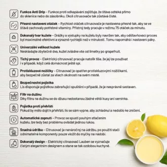 Lauben elektromos citrusfacsaró 110WT Lauben elektromos citrusfacsaró 110WT