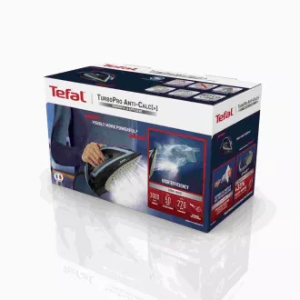 Tefal TurboPro FV5695E1 gőzölős vasaló, 3000 W, automatikus kikapcsolás, szórás, fekete / kék Tefal TurboPro FV5695E1 gőzölős vasaló, 3000 W, automatikus kikapcsolás, szórás, fekete / kék