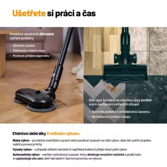 Lauben Stick porszívó és felmosó 3in1 Pet Deluxe 400BC