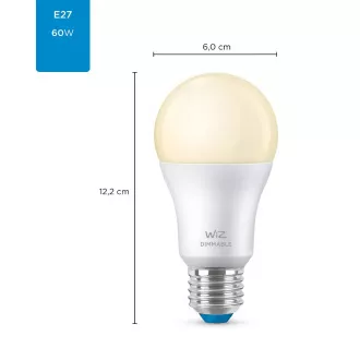 PHILIPS WiZ Dimmable 60W E27 A60 - fényerőszabályozható izzó PHILIPS WiZ Dimmable 60W E27 A60 - fényerőszabályozható izzó