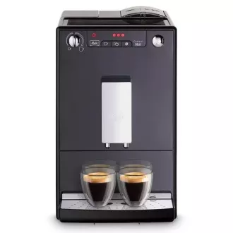 MELITTA Solo Frosted Black, kávéfőző, 15 Bar, 2 csésze egyszerre, beépített őrlő, tejmentes recept, fekete színű MELITTA Solo Frosted Black, kávéfőző, 15 Bar, 2 csésze egyszerre, beépített őrlő, tejmentes recept, fekete színű