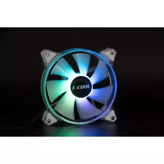 1stCOOL ventilátor AURA EVO CRYSTAL, 120mm, ARGB