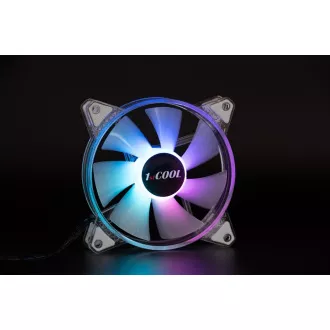 1stCOOL ventilátor AURA EVO CRYSTAL, 120mm, ARGB