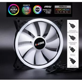 1stCOOL ventilátor AURA EVO, 140mm, ARGB 1stCOOL ventilátor AURA EVO, 140mm, ARGB