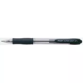 Golyóstoll Pilot super grip 0,7mm fekete / újratöltve 2110 hordó átlátszó