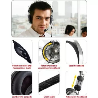 GENIUS fejhallgató mikrofonnal HS-04SU