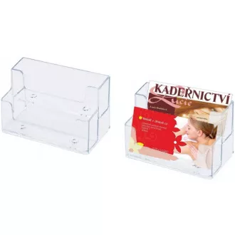 Műanyag állvány névjegykártyákhoz 97x58x46mm NULKO