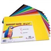 Színes papír A3 / 80g 12 szín 60 lap