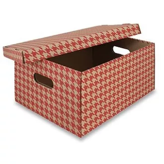 Levéltári doboz 440x320x200mm EMBA RDV piros