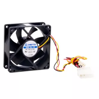 CHIEFTEC ventilátor AF-0825S, 80x80x25 mm-es hüvelyes ventilátor, 3/4pin csatlakozóval