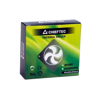 CHIEFTEC ventilátor AF-0825S, 80x80x25 mm-es hüvelyes ventilátor, 3/4pin csatlakozóval