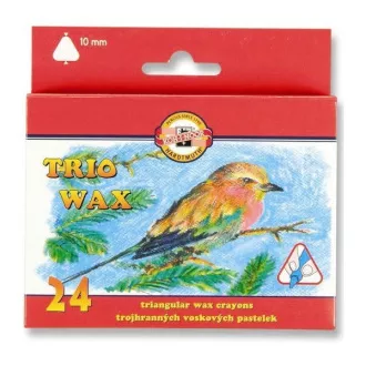 Koh-I-Noor Trio Wax 8274 háromszögletű 10mm 24 színben Koh-I-Noor Trio Wax 8274 háromszögletű 10mm 24 színben