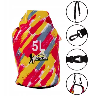 Vízálló táska ROYOKAMP Dry Bag 10 l, többszínű 1 (rózsaszín/sárga)