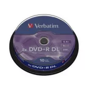 VERBATIM DVD + R (10-es csomag) Kétrétegű / 8x / 8,5 GB / orsó