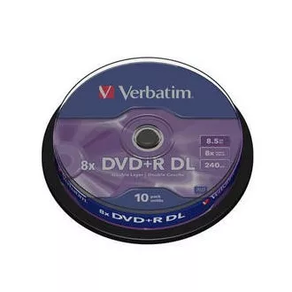 VERBATIM DVD + R (10-es csomag) Kétrétegű / 8x / 8,5 GB / orsó