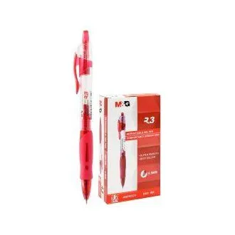 Gél toll MG AGPb02372 0,5mm piros cső átlátszó