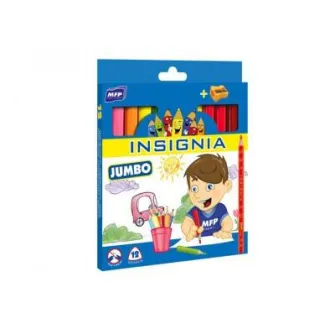 MFP Jumbo háromszög zsírkréta. 12db + élező