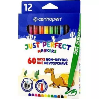 Marker Centropen 2510/12 12 színű hengeres hegy 2-3mm Marker Centropen 2510/12 12 színű hengeres hegy 2-3mm