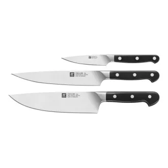ZWILLING késkészlet, 3 darab, rozsdamentes acél, szakácskés 20 cm, szeletelő kés 20 cm, nyársvágó kés 10 cm - Pro