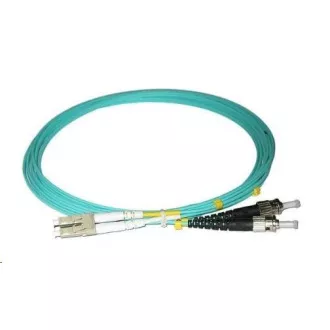Duplex patch kábel MM 50/125, OM3, LC-ST, LS0H, 2m