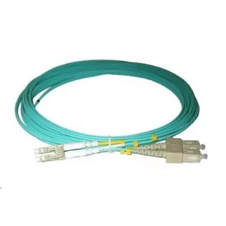 Duplex patch kábel MM 50/125, OM3, LC-SC, LS0H, 7m