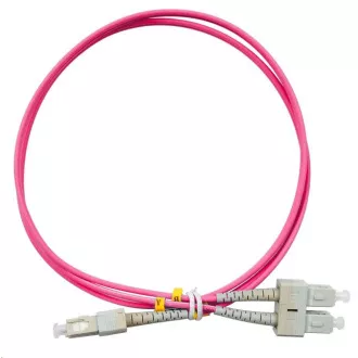 Duplex patch kábel MM 50/125, OM4, SC-SC, LS0H, 2m