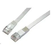 Solarix lapos CAT6 UTP LSOH patch kábel, 10 m, szürke, nem akadásmentes, C6-111GY-10MB