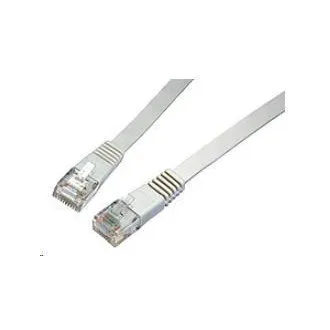 Solarix lapos CAT6 UTP LSOH patch kábel, 10 m, szürke, nem akadásmentes, C6-111GY-10MB