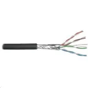 FTP kábel PlanetElite, Cat6, vezeték, kültéri PE, Dca, fekete, 305m, orsó, spool