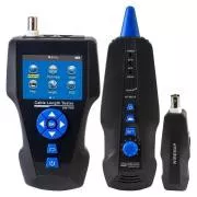 LAN kábel tesztelő TLCD8601S LCD kijelzővel, koax, Cat3/Cat5E/Cat6/Cat7, UTP/STP, USB, PoE, ping, szonda, anti-hurok védelemmel