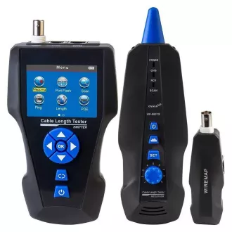 LAN kábel tesztelő TLCD8601S LCD kijelzővel, koax, Cat3/Cat5E/Cat6/Cat7, UTP/STP, USB, PoE, ping, szonda, anti-hurok védelemmel LAN kábel tesztelő TLCD8601S LCD kijelzővel, koax, Cat3/Cat5E/Cat6/Cat7, UTP/STP, USB, PoE, ping, szonda, anti-hurok védelemmel