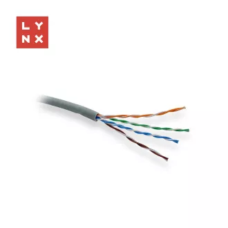 LYNX UTP kábel Cat5e, LSOH, teljesen hegesztett, beltéri, szürke, doboz 305m