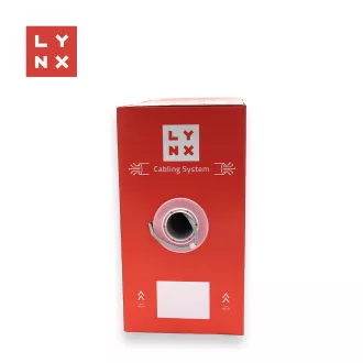 LYNX UTP kábel, Cat6, PVC (Eca), teljesen hegesztett, beltéri, szürke, doboz 305m