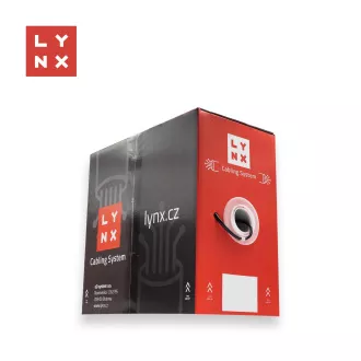 LYNX UTP kábel, Cat6, PE (Fca), hegesztett, kültéri, fekete, doboz 305m