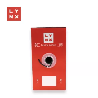 LYNX UTP kábel, Cat6, PE (Fca), hegesztett, kültéri, fekete, doboz 305m