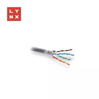 LYNX FTP kábel, Cat6, PVC (Eca), teljesen hegesztett, belső, szürke, tekercs 305m