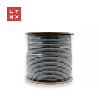 LYNX FTP kábel, Cat6, PVC (Eca), teljesen hegesztett, belső, szürke, tekercs 305m