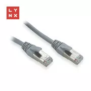 LYNX FTP patch kábel Cat5e PVC, CCA, 3m, szürke, szürke