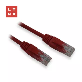 LYNX UTP patch kábel Cat5e, PVC, CCA, 10m, piros, LYNX UTP patch kábel Cat5e, PVC, CCA, 10m, piros