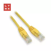 LYNX UTP patch kábel Cat5e, PVC, CCA, 1m, sárga (10db csomagban)