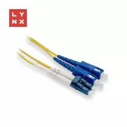 LYNX duplex patch kábel SM, OS2, LC/SC, 9/125µm, 3m
