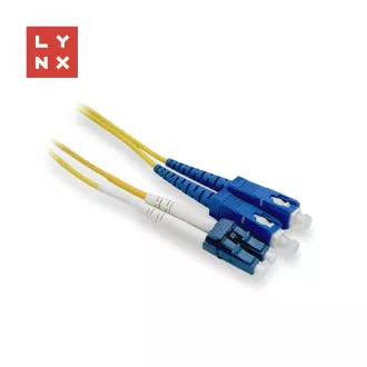 LYNX duplex patch kábel SM, OS2, LC/SC, 9/125µm, 15m