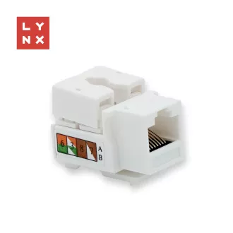 LYNX keystone UTP Cat5e, 90 stp., fehér