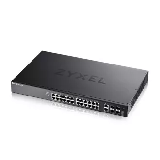 Zyxel XGS2220-30, L3 hozzáférési switch, 24x1G RJ45 2x10mG RJ45, 4x10G SFP  Uplink, 1 év NebulaFlex Pro szolgáltatással együtt