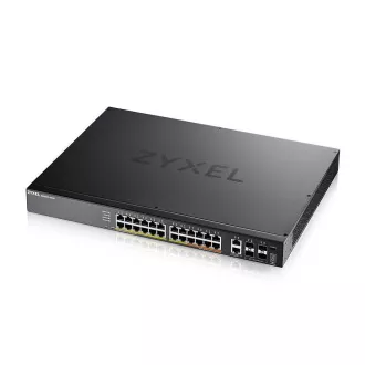 Zyxel XGS2220-30HP, L3 Access Switch, 400W PoE, 16xPoE /10xPoE  , 24x1G RJ45 2x10mG RJ45, 4x10G SFP  Uplink, incl. 1 év.