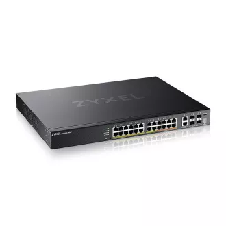 Zyxel XGS2220-30HP, L3 Access Switch, 400W PoE, 16xPoE /10xPoE  , 24x1G RJ45 2x10mG RJ45, 4x10G SFP  Uplink, incl. 1 év.